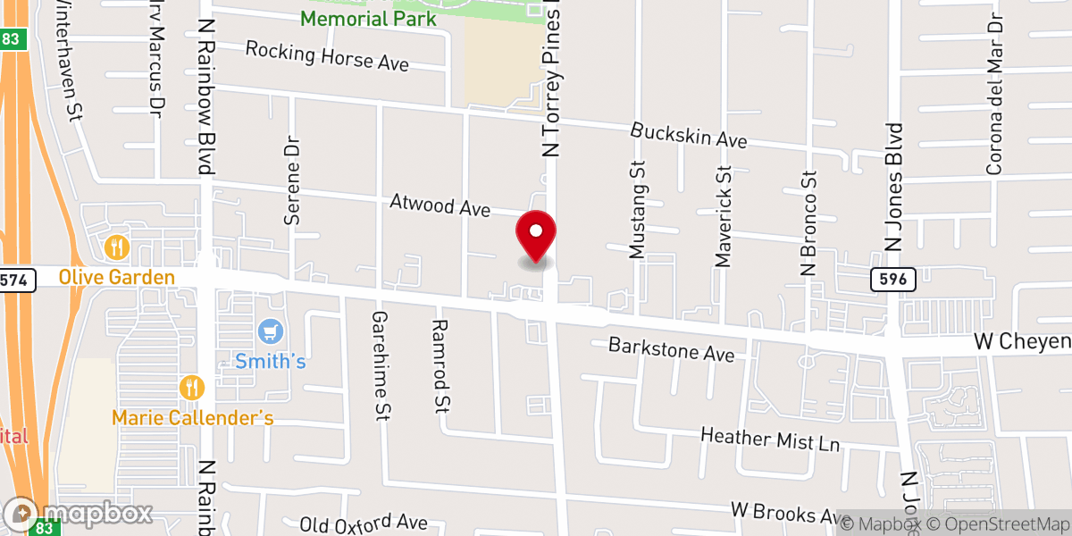 Map showing location of First Nevada Christian Methodist Episcopal Church