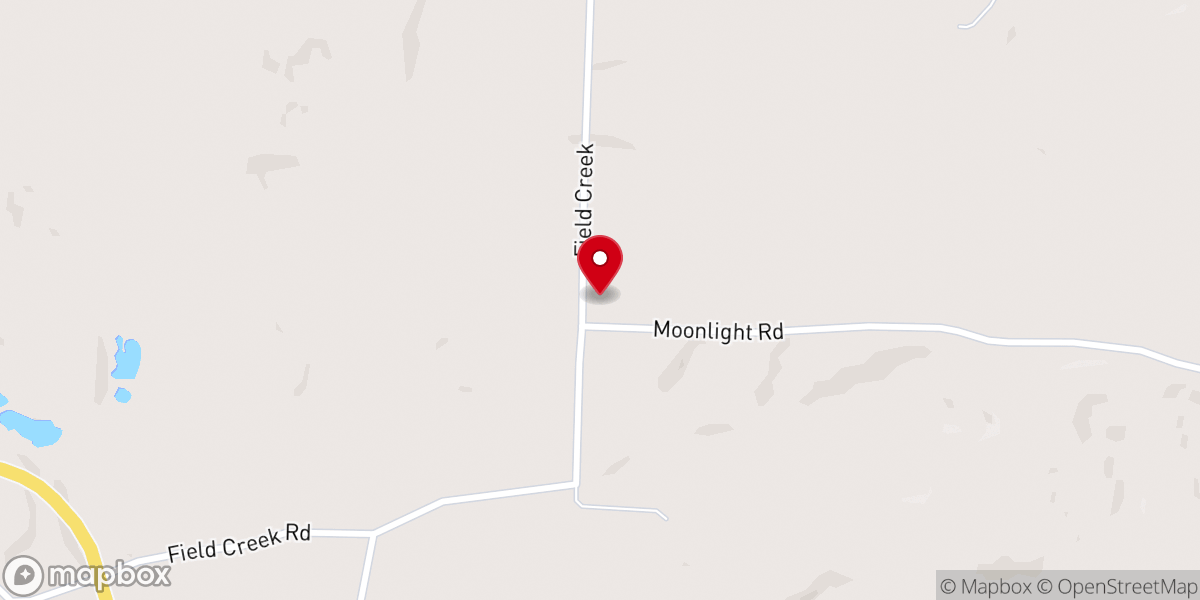 Map showing location of Field Creek Church
