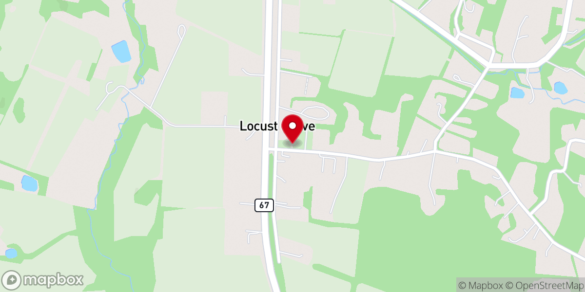 Map showing location of Mt Zion Lutheran Church