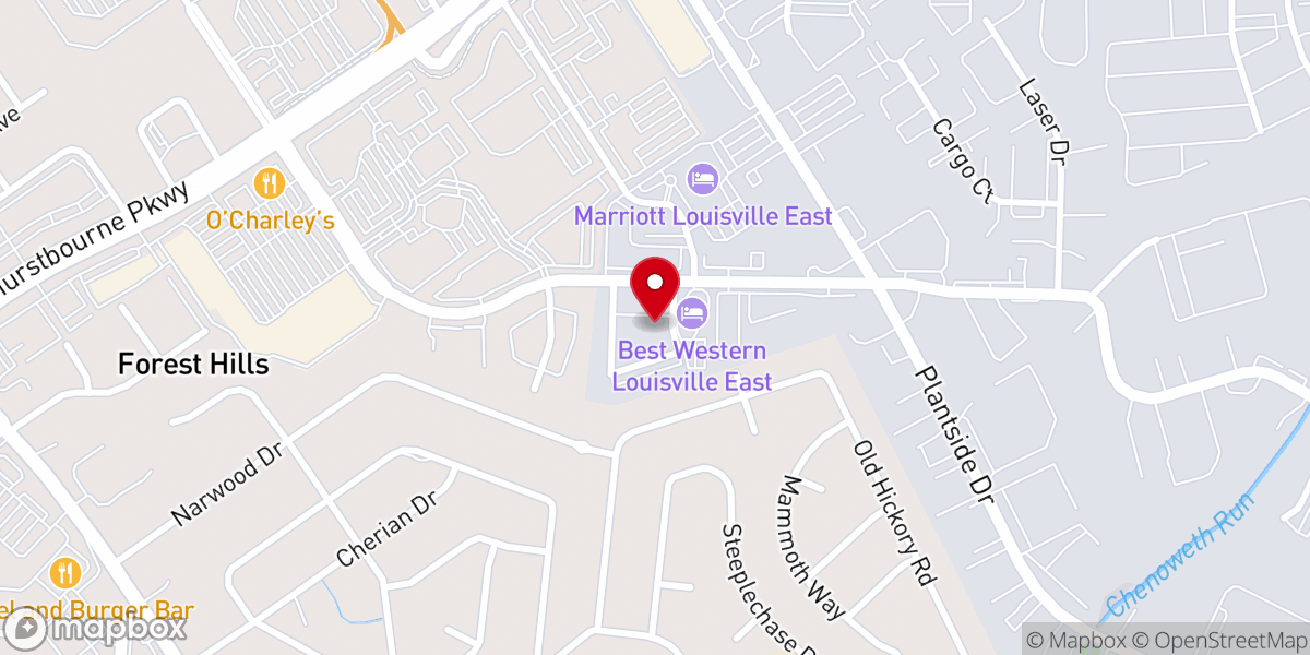 Map showing location of New Creation Worship Center