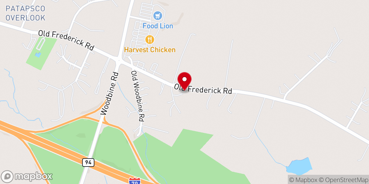 Map showing location of Winfield Bible Chapel