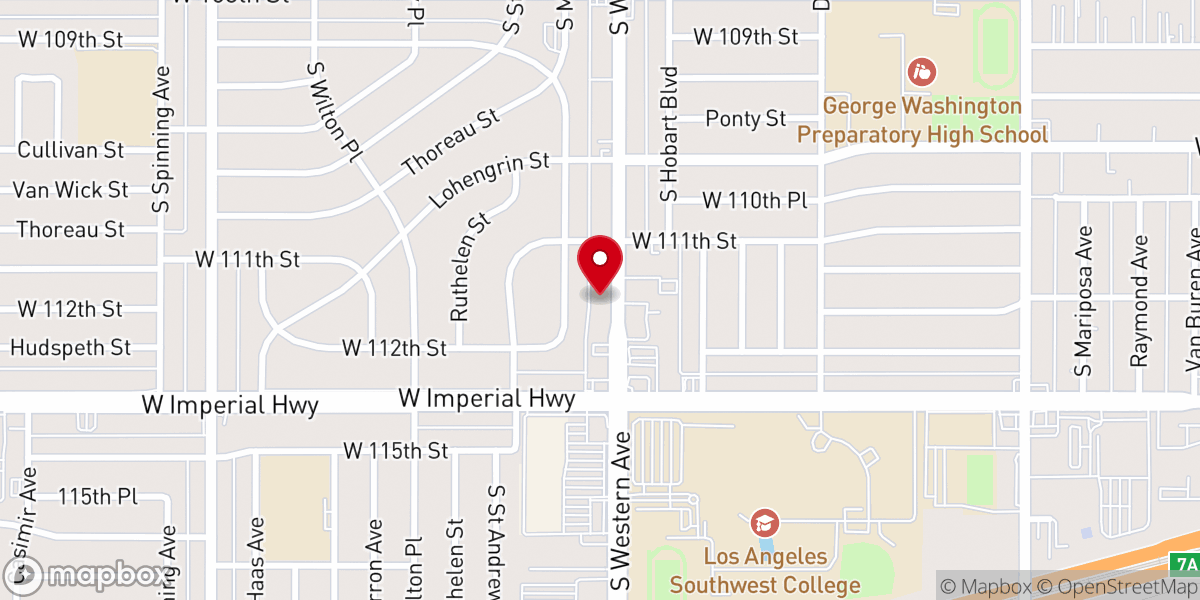 Map showing location of Greater Westside Missionary Church