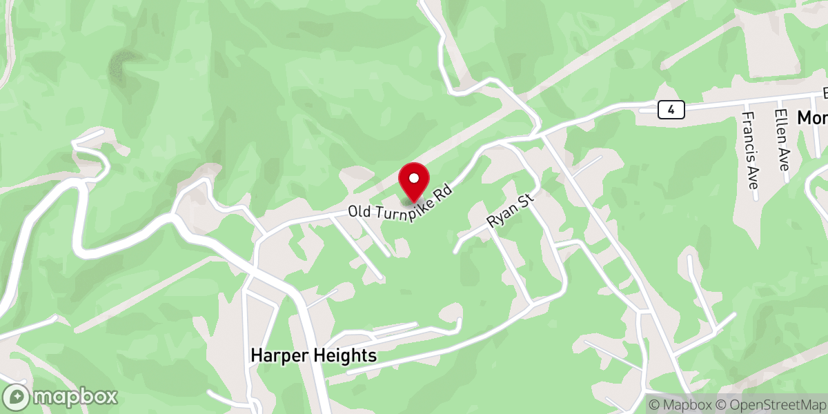 Map showing location of Harper Heights Missionary Baptist Church