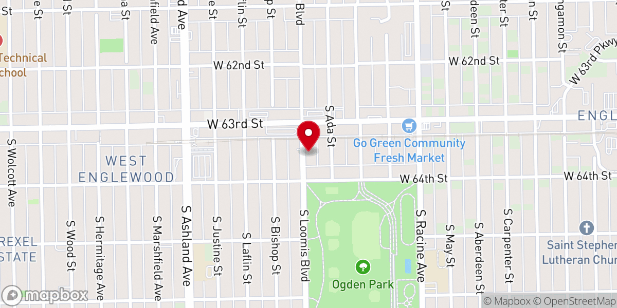 Map showing location of Englewood United Missionary Baptist Church