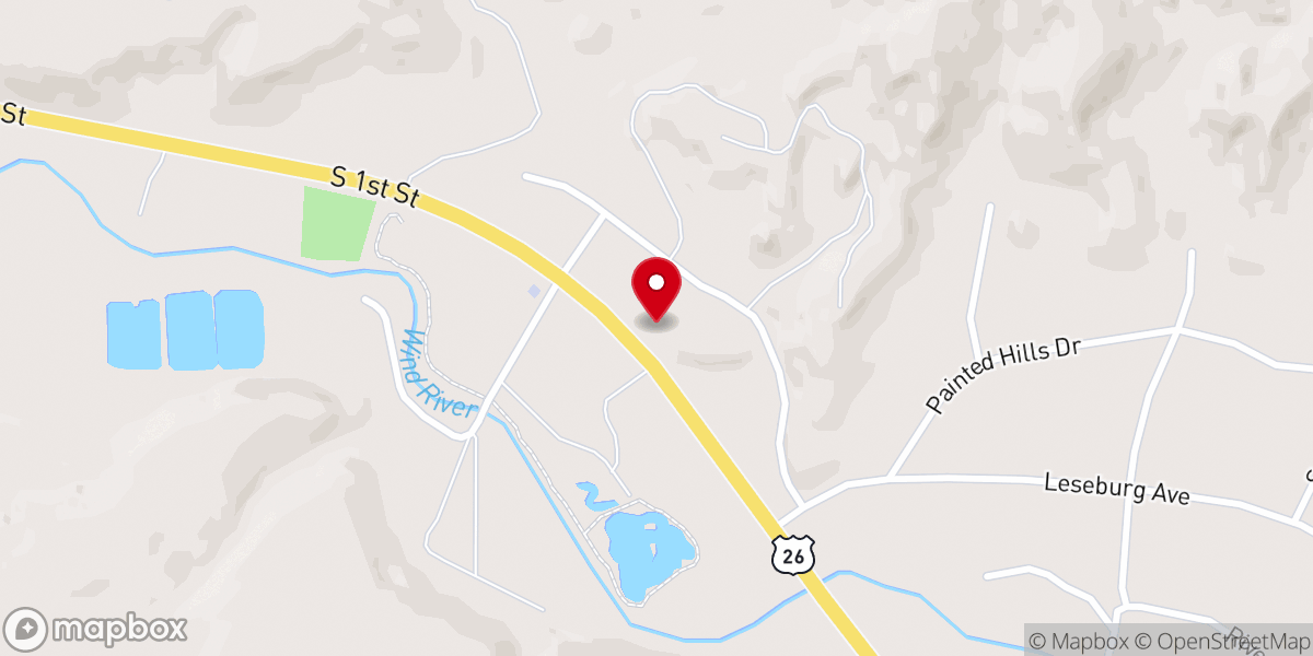 Map showing location of Mountain Grace Church