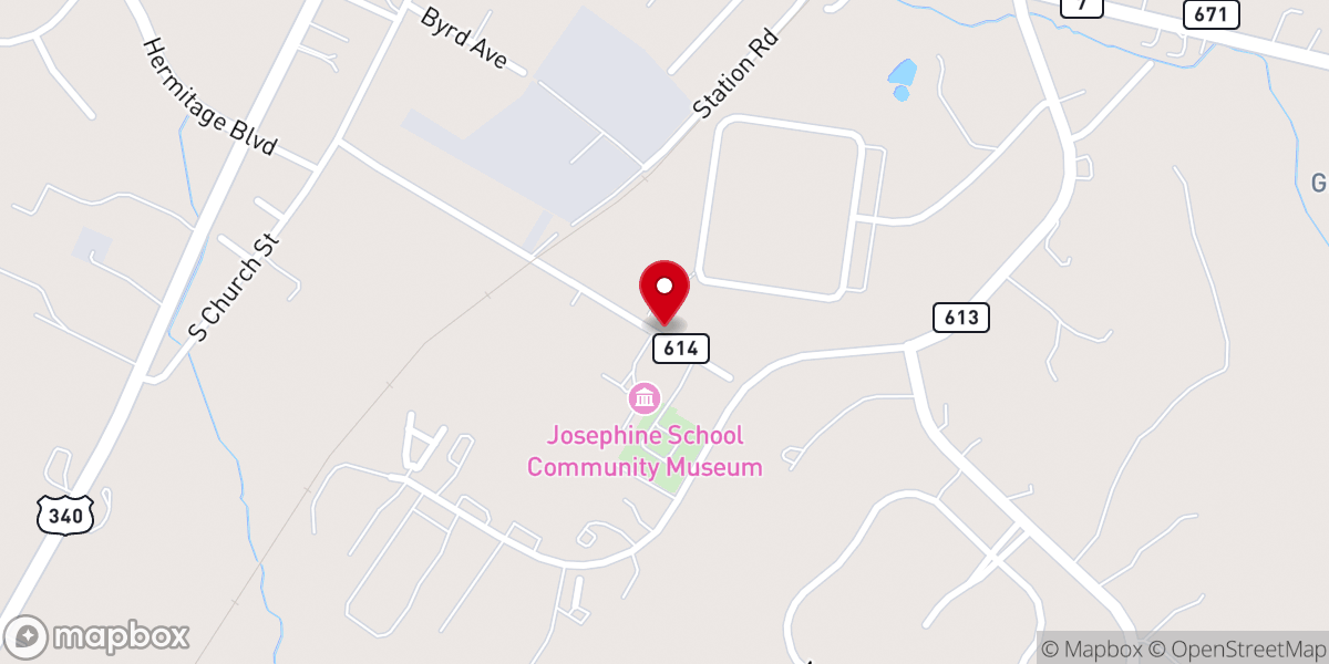 Map showing location of Saint Peters Baptist Church