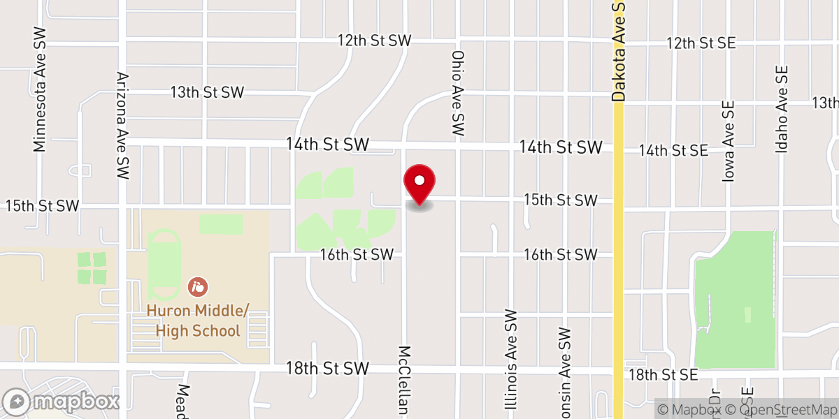 Map showing location of Faith Lutheran Church