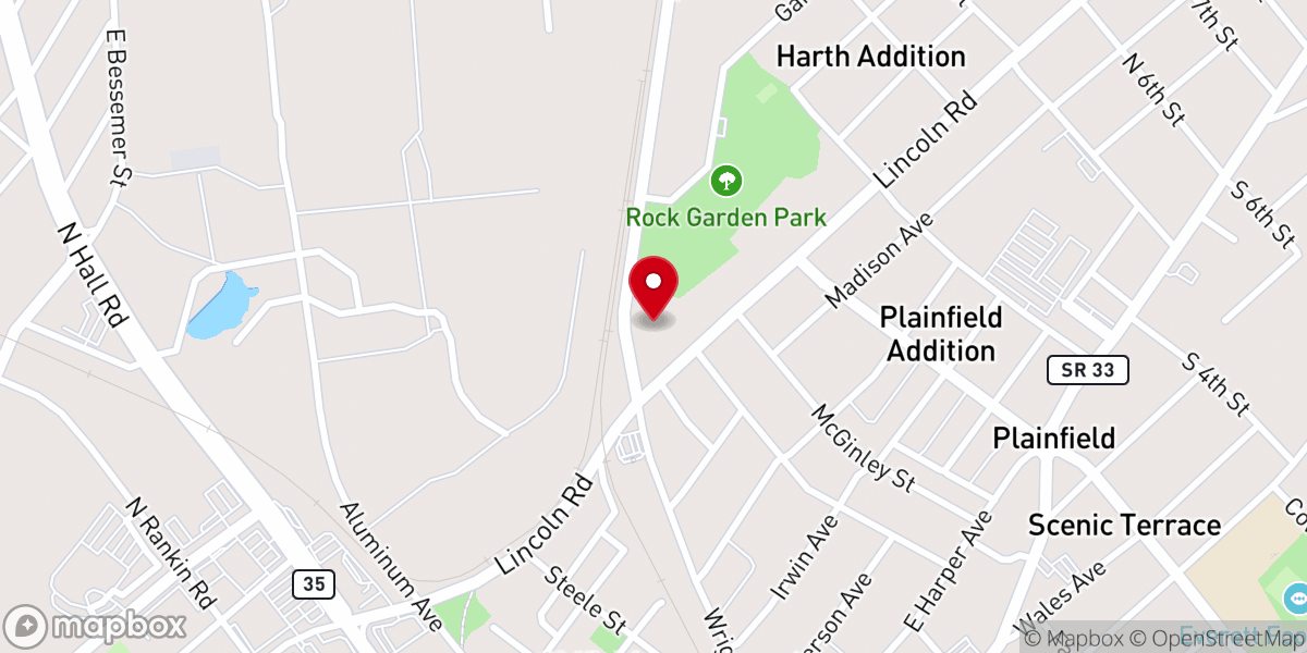 Map showing location of East Alcoa Baptist Church
