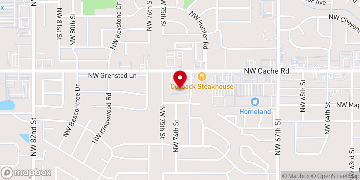Map showing location of First Baptist West