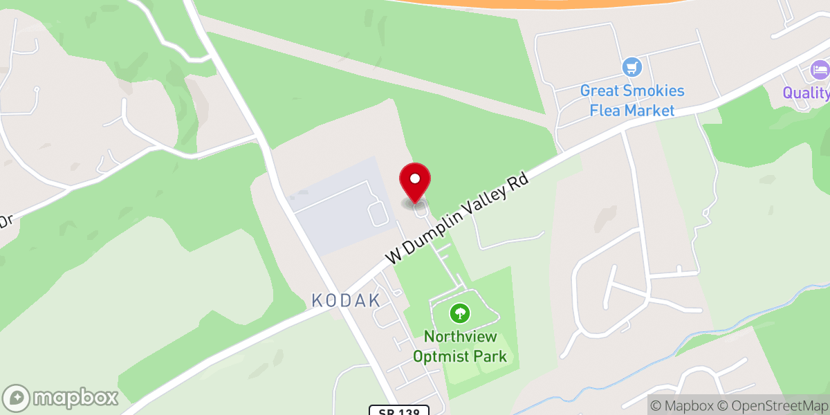 Map showing location of Northview Church