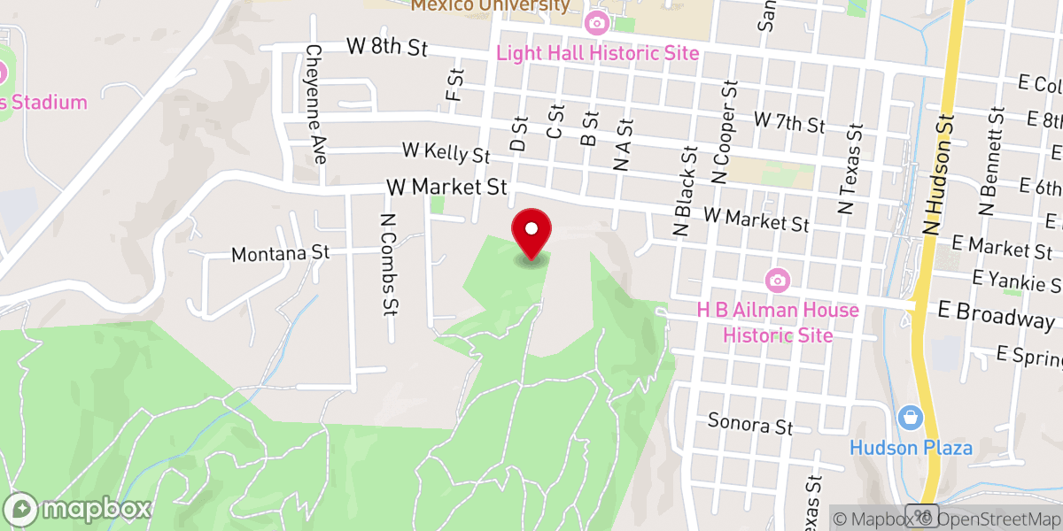 Map showing location of Baptist Student Center