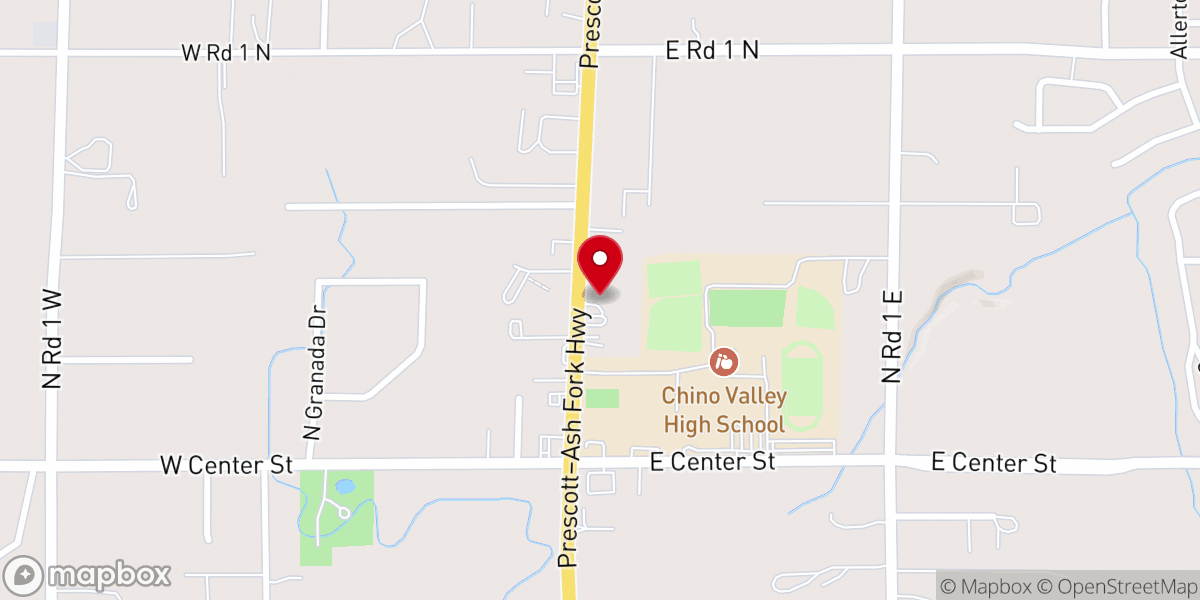 Map showing location of Chino Valley Area Chamber of Commerce