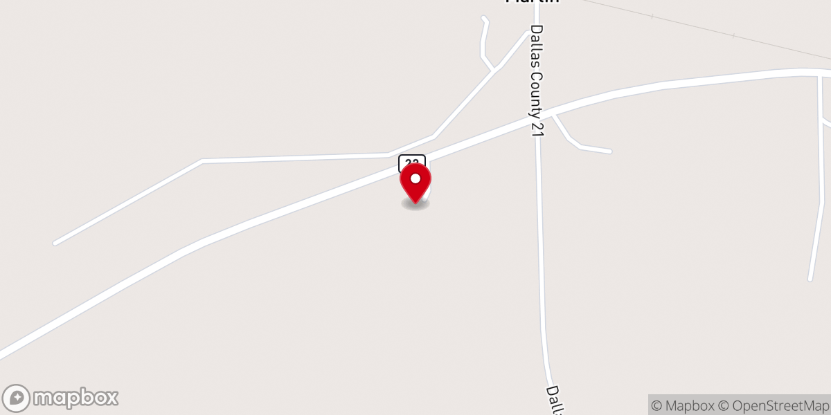 Map showing location of Green Grove Church