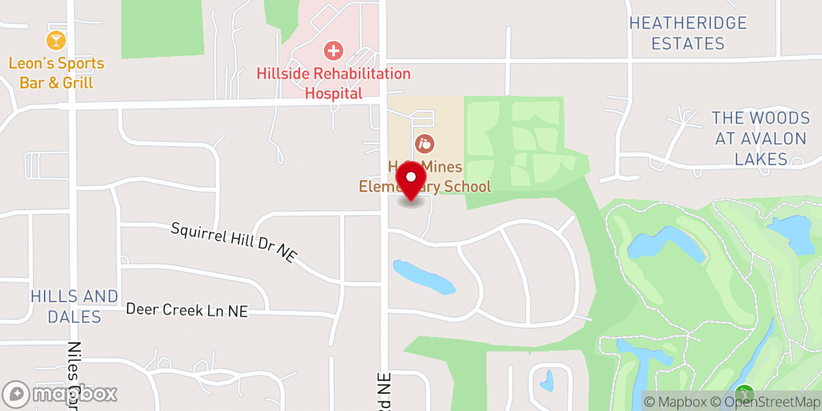 Map showing location of Howland United Methodist Church