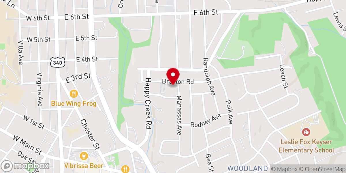 Map showing location of Marlow Heights Baptist Church