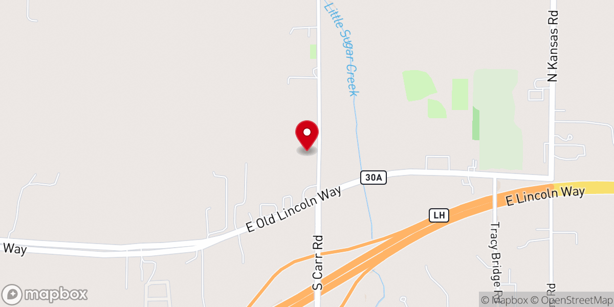 Map showing location of East Union Church