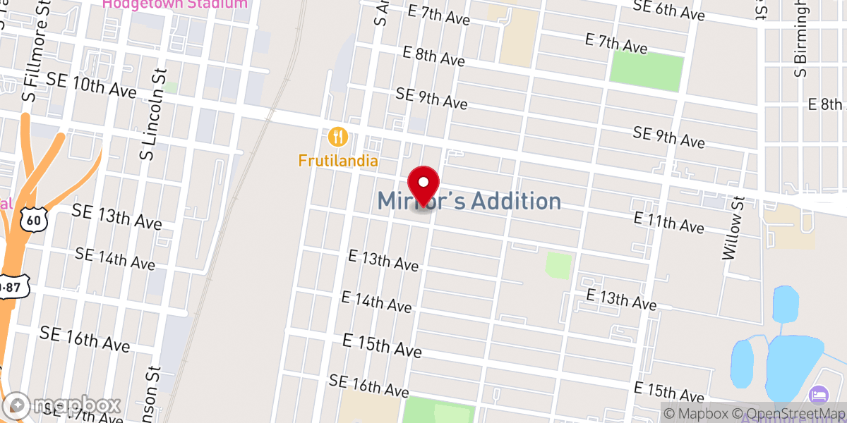 Map showing location of Our Lady of Guadalupe Catholic Church