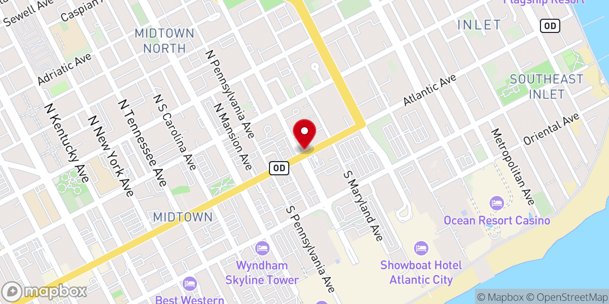 Map showing location of Gods Gospel Outreach Inc