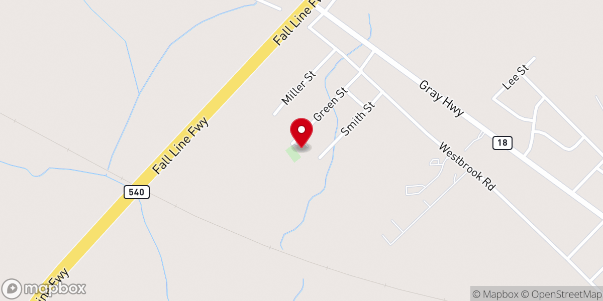 Map showing location of NEW CORINTH GREEN GROVE BAPTIST CHURCH - Food Distribution Center
