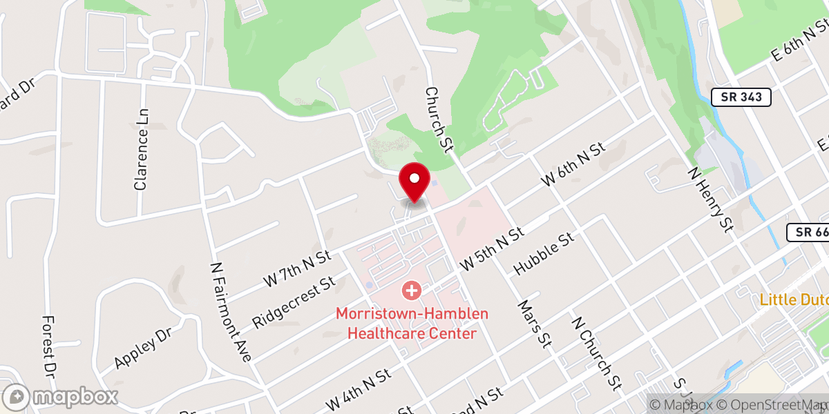 Map showing location of Power House Baptist Church