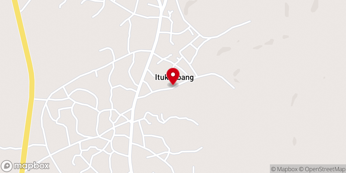 Map showing location of Anglican Missionary Church, Ekpene Ukim