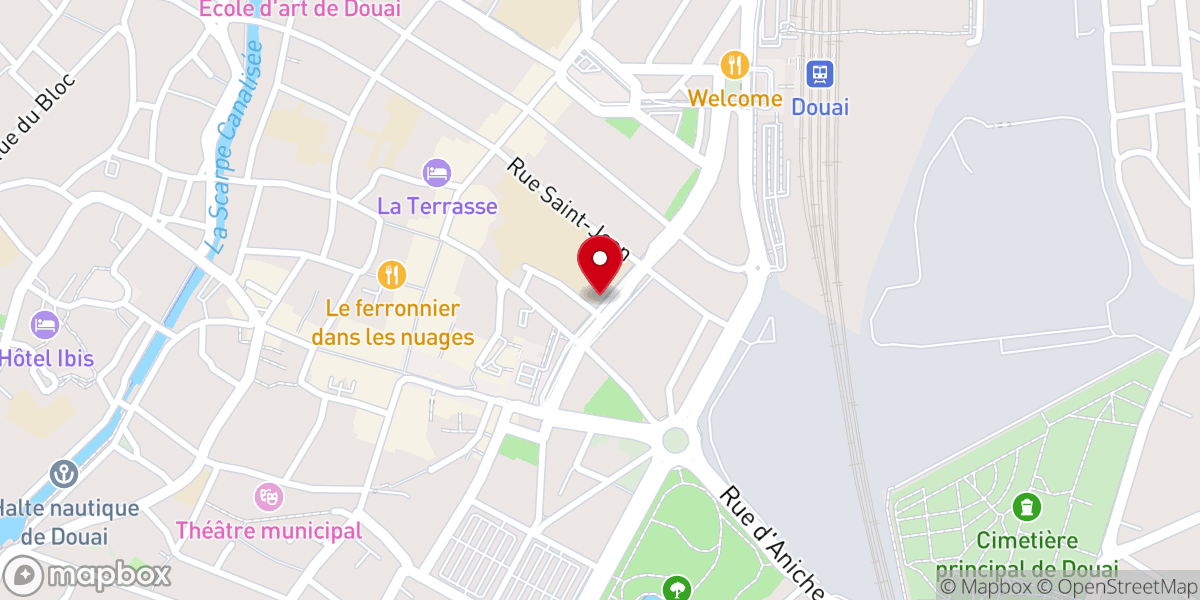 Map showing location of Église Protestante Baptiste "Cap Espérance" - Douai
