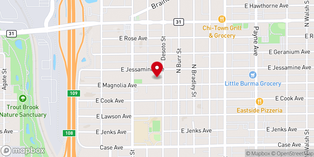 Map showing location of St Patrick's of St Paul