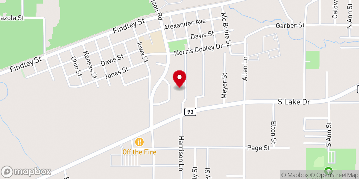 Map showing location of Atlanta Street Church of Christ
