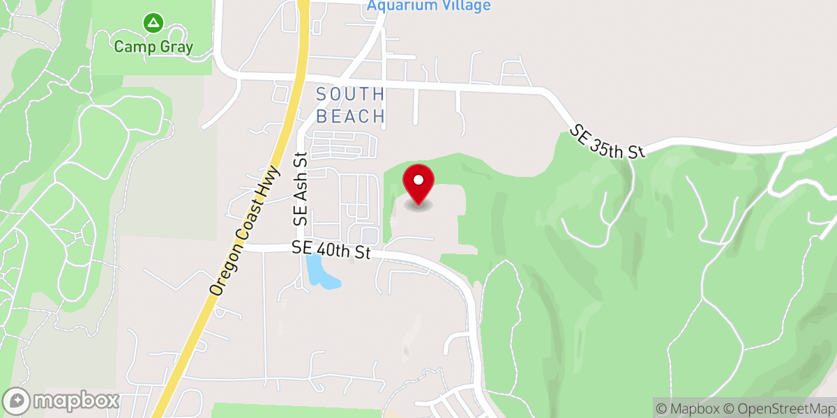 Map showing location of South Beach Church