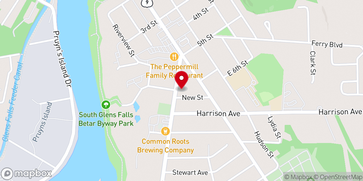 Map showing location of Adirondack Quaker Friends Meeting