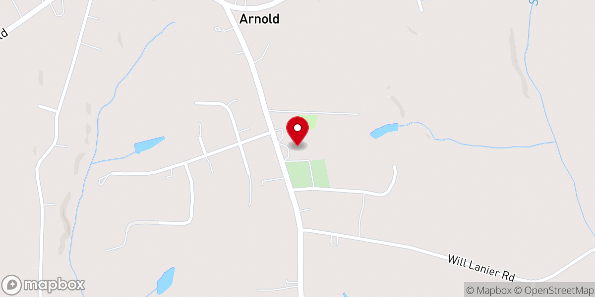 Map showing location of Beulah United Church of Christ