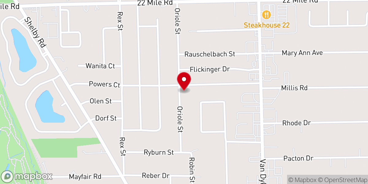 Map showing location of Calvary Apostolic Church