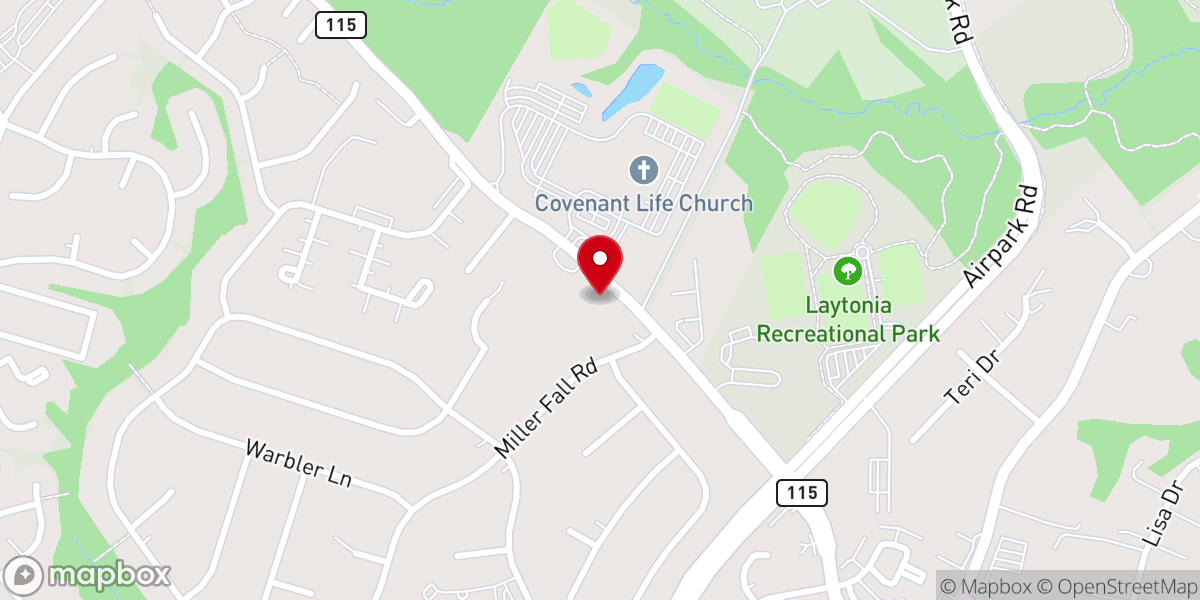 Map showing location of Washington Dongsan Presbyterian Church