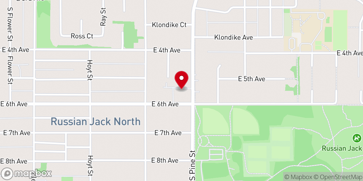 Map showing location of Anchorage Friends Church