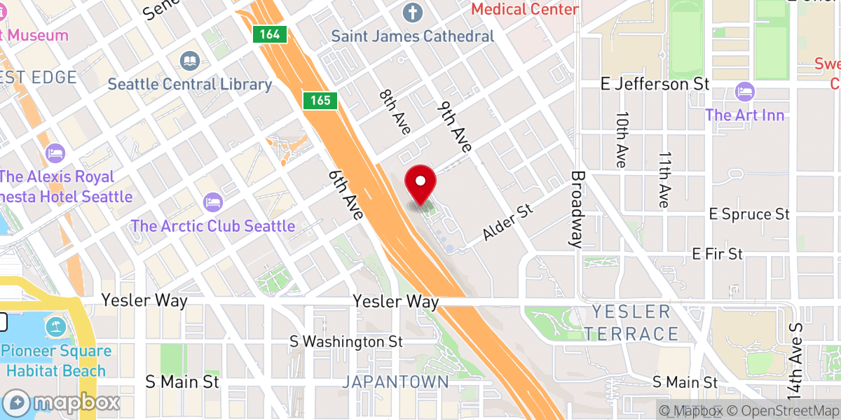 Map showing location of American Marriage Ministries