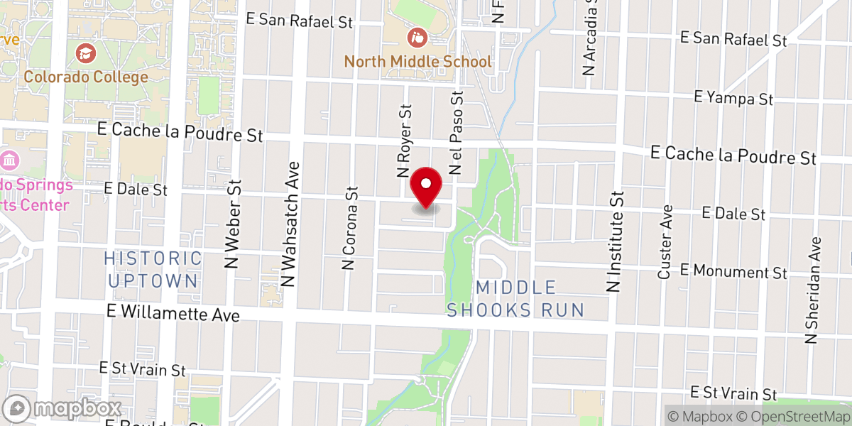 Map showing location of Friendship Baptist Church