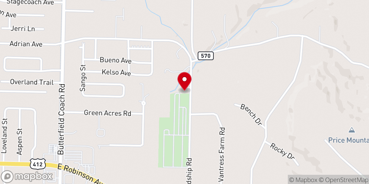Map showing location of Primera Iglesia Bautista
