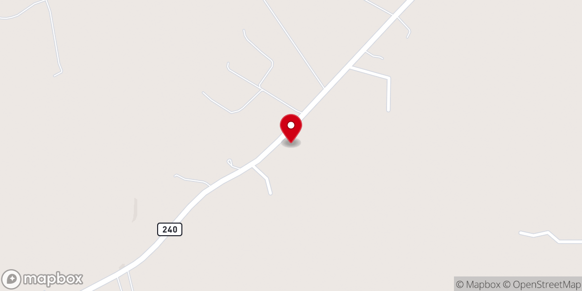 Map showing location of New Hope Holiness Church