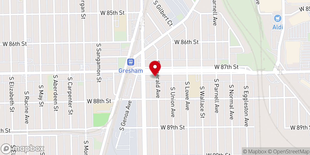 Map showing location of Gresham United Methodist Church