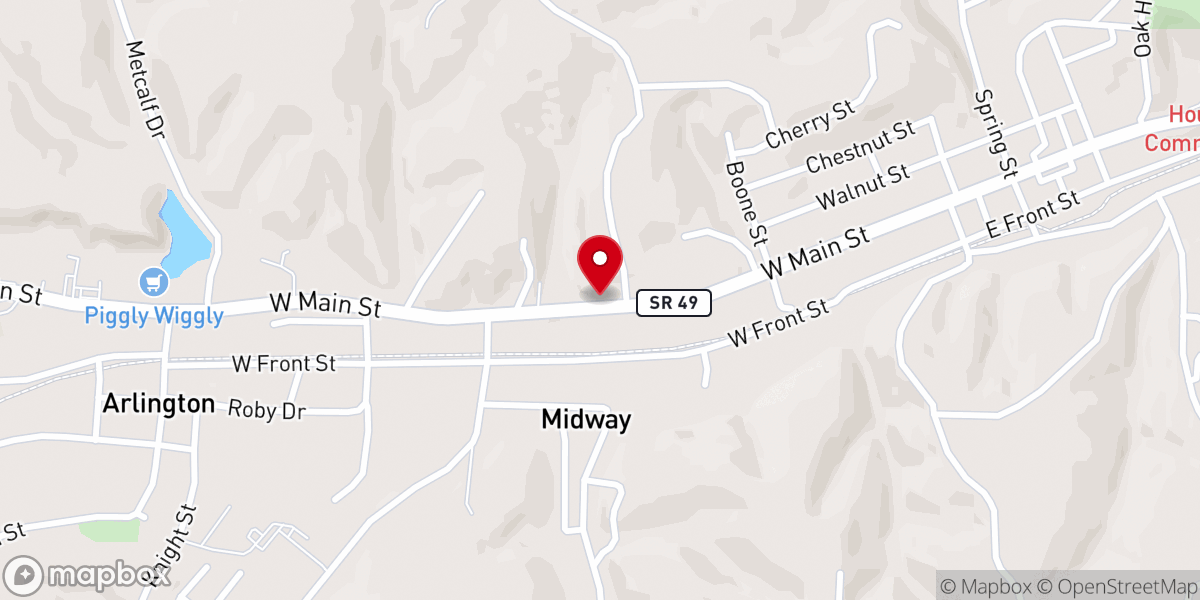 Map showing location of Erin Church of the Nazarene