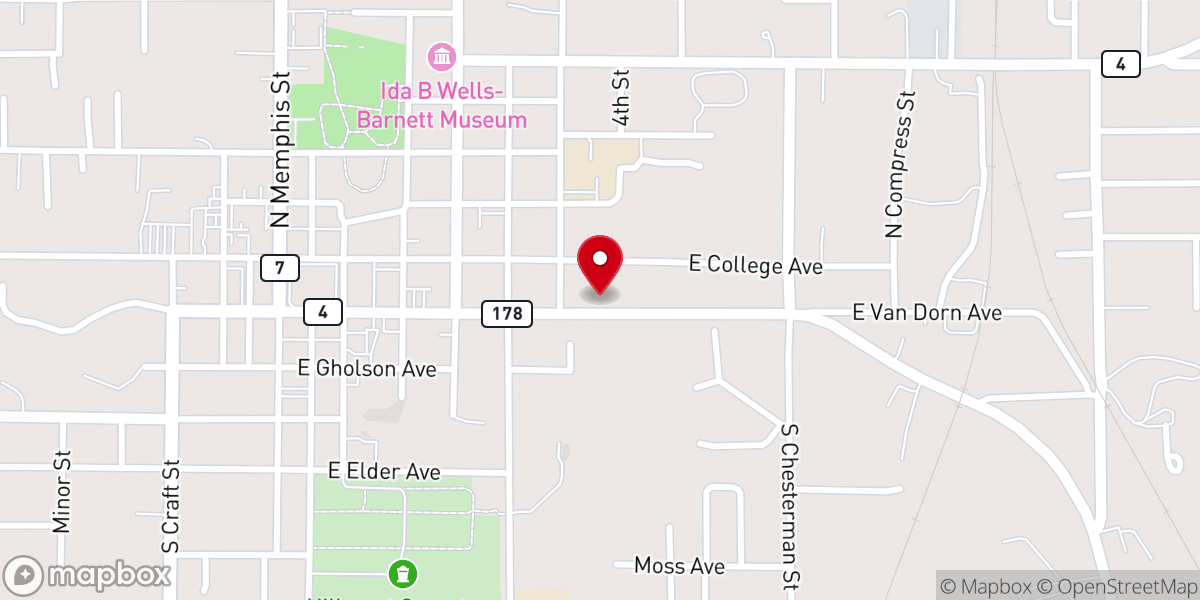 Map showing location of Sacred Heart Southern Mission