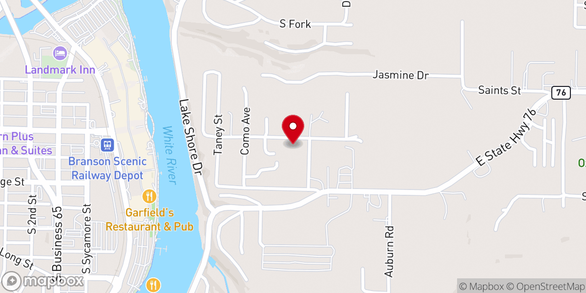 Map showing location of Mt Branson Church of God