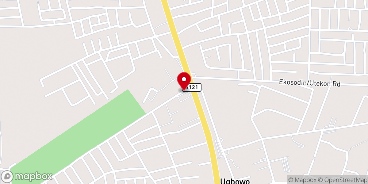 Map showing location of The Great Light Baptist Church