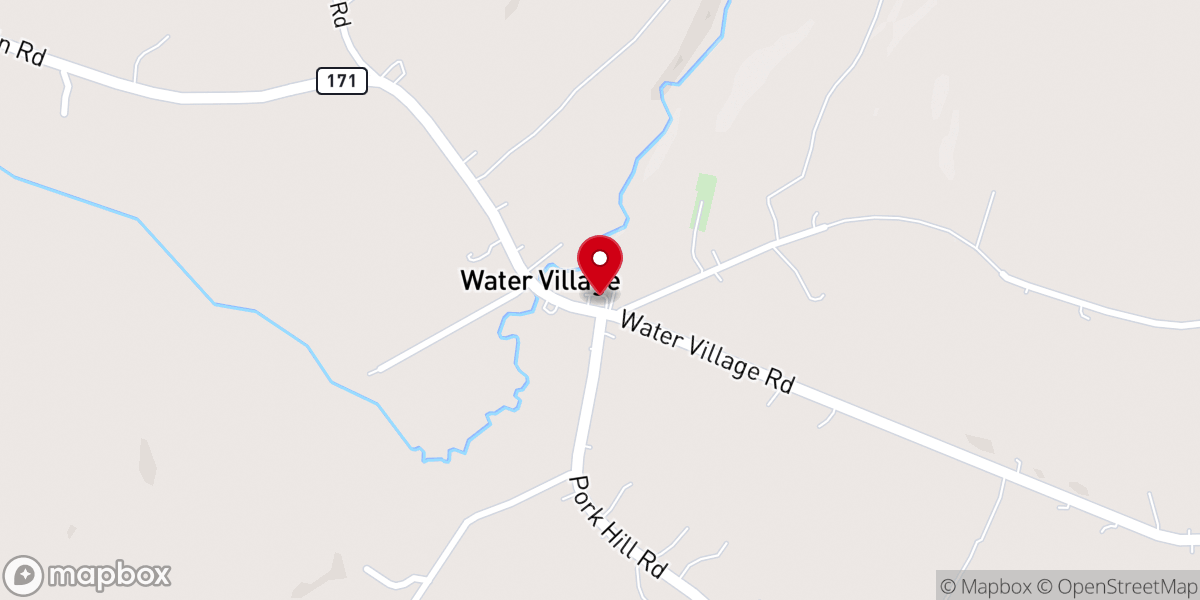 Map showing location of Water Village Community Church