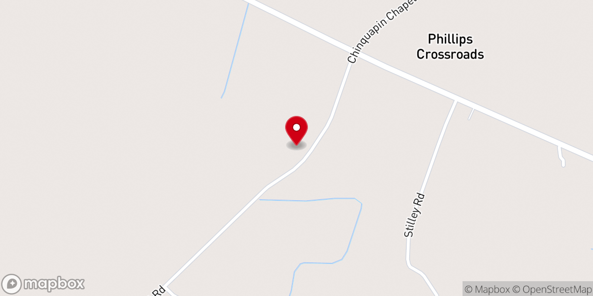Map showing location of Chinquapin Chapel
