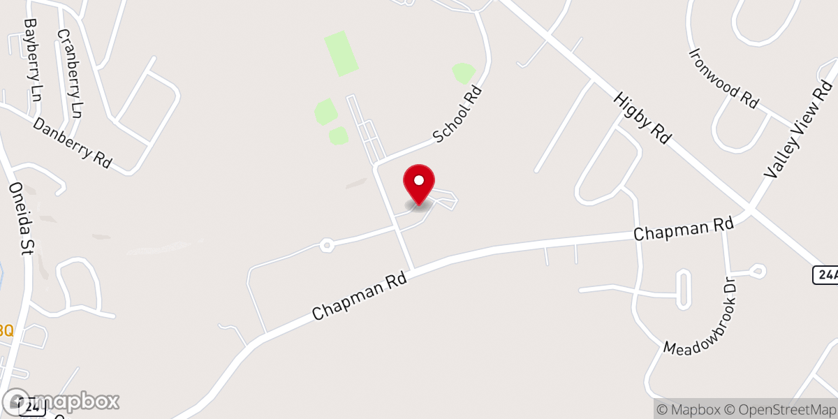 Map showing location of Immanuel Baptist Church
