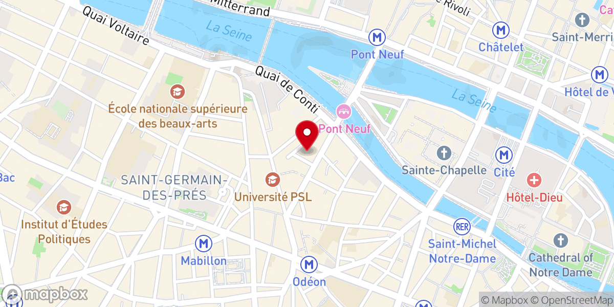 Map showing location of Chapelle de Nesle