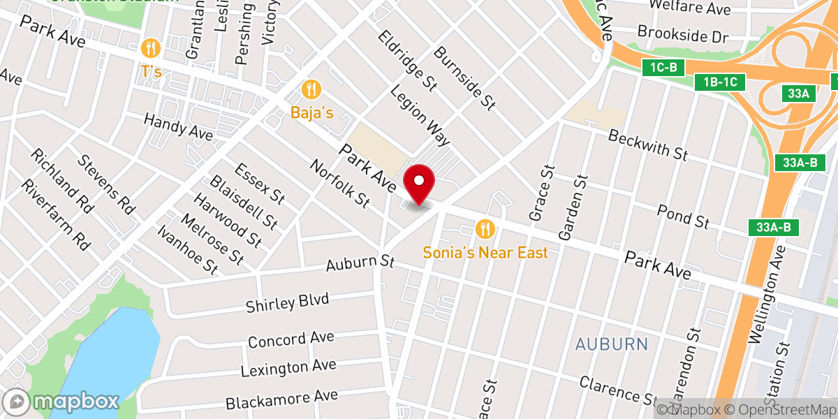 Map showing location of Region Church