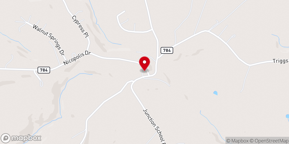 Map showing location of Nicopolis United Methodist Church