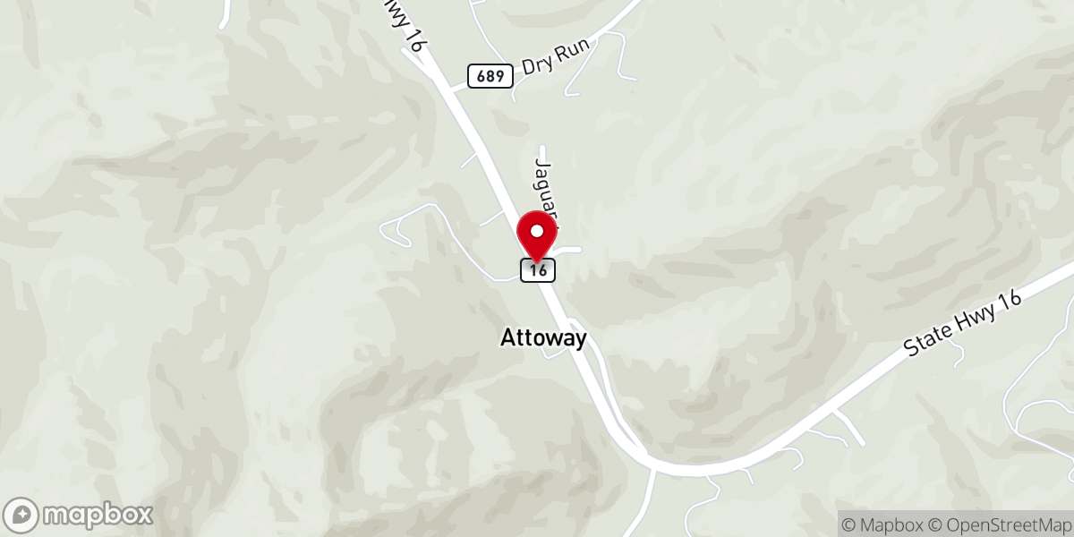 Map showing location of Falling Water Baptist Church